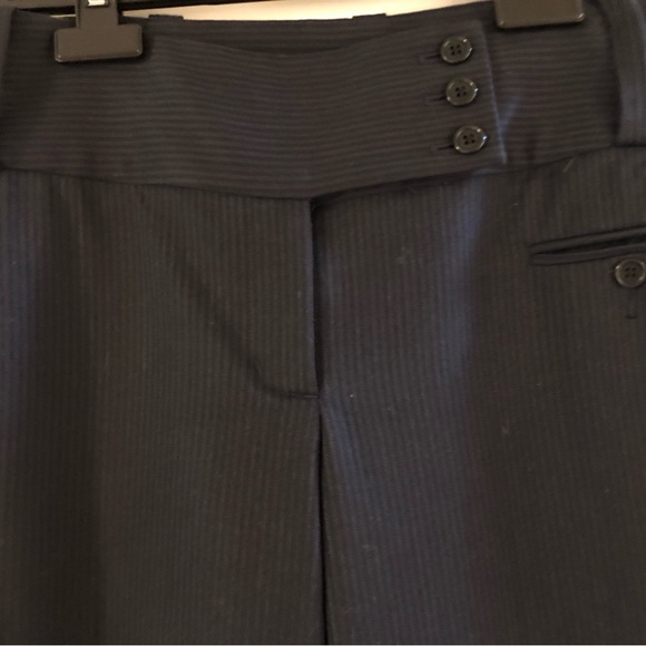 BCBG MaxAzria Navy shadow striped trouser size 0 - Picture 6 of 12
